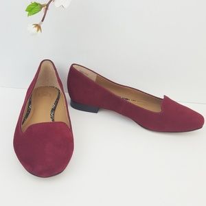 Ann Taylor Burgundy Suede 'Candace' Loafers
